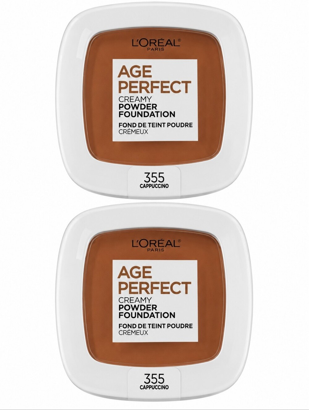 2 x L'Oreal Age Perfect Serum Creamy Foundation Makeup, 355 Cappuccino